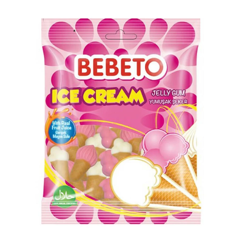 پاستیل بستنی قیفی ببتو -80 گرم