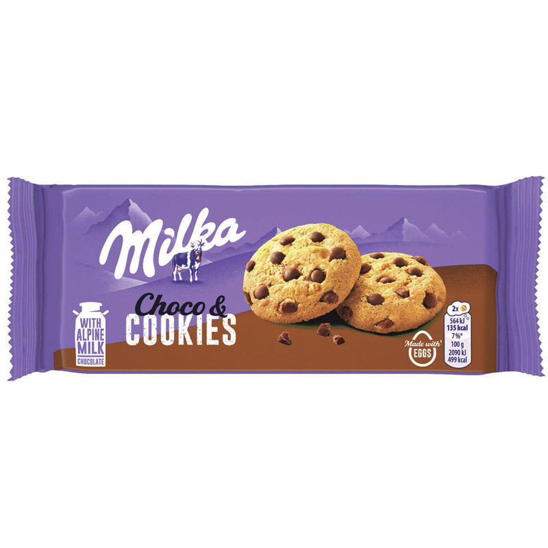 کوکی با تکه های شکلات میلکا - 135 گرم