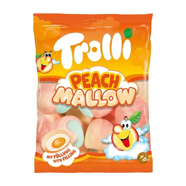 مارشمالو ترولی هلو با مغز خامه ای(آلمانی)