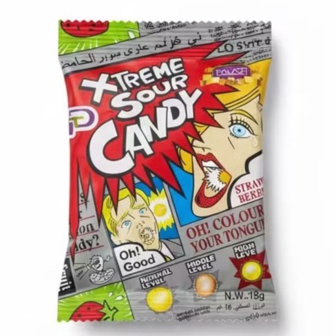 آبنبات فوق ترش پیتازی اندولزی طعم توت فرنگی