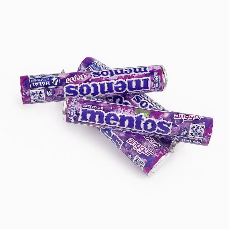 آبنبات منتوس طعم انگور هر رول 37 گرم هلندی