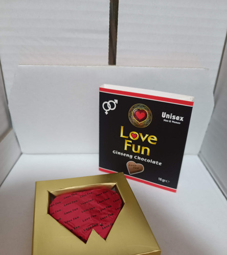 شکلات تقویت کننده مردان لاو فان Love fun حاوی جنسینگ 16 گرم