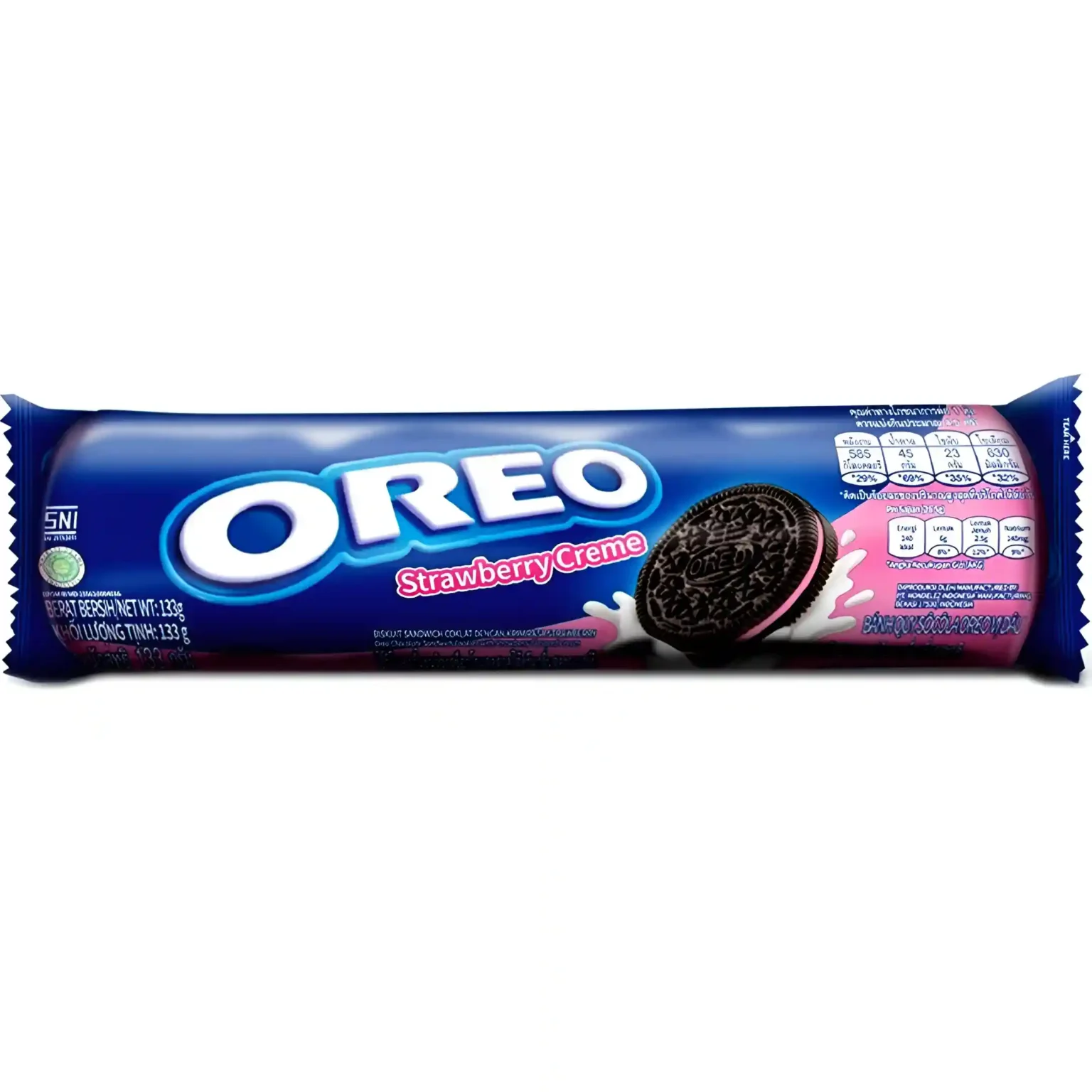 بیسکویت اورئو با کرم توت فرنگی Oreo Strawberry Creme