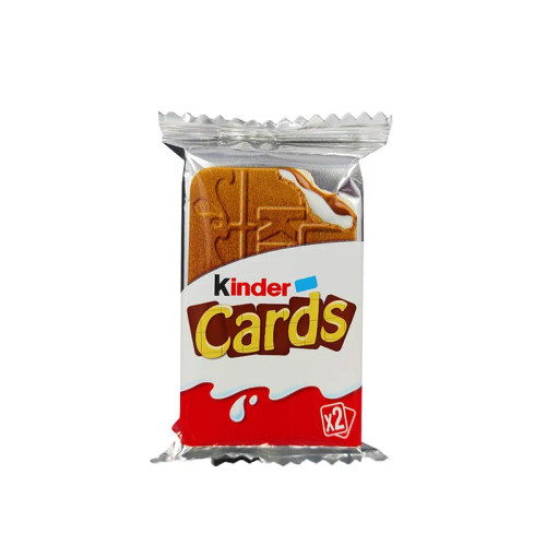 بیسکوییت با مغز شکلات کیندر کاردز 25.6 گرم | Kinder Cards