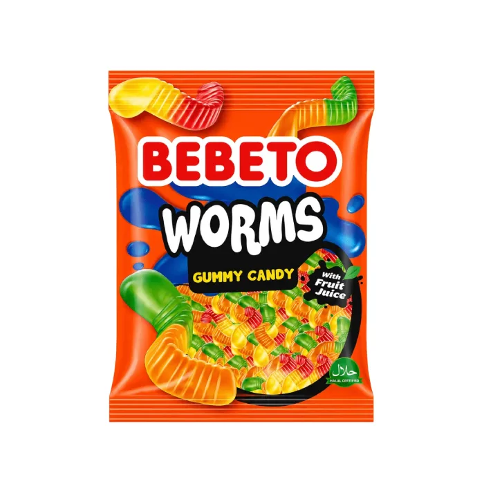 پاستیل ببتو مدل Worms وزن 80 گرم (بسته 12 عددی) 960 گرم